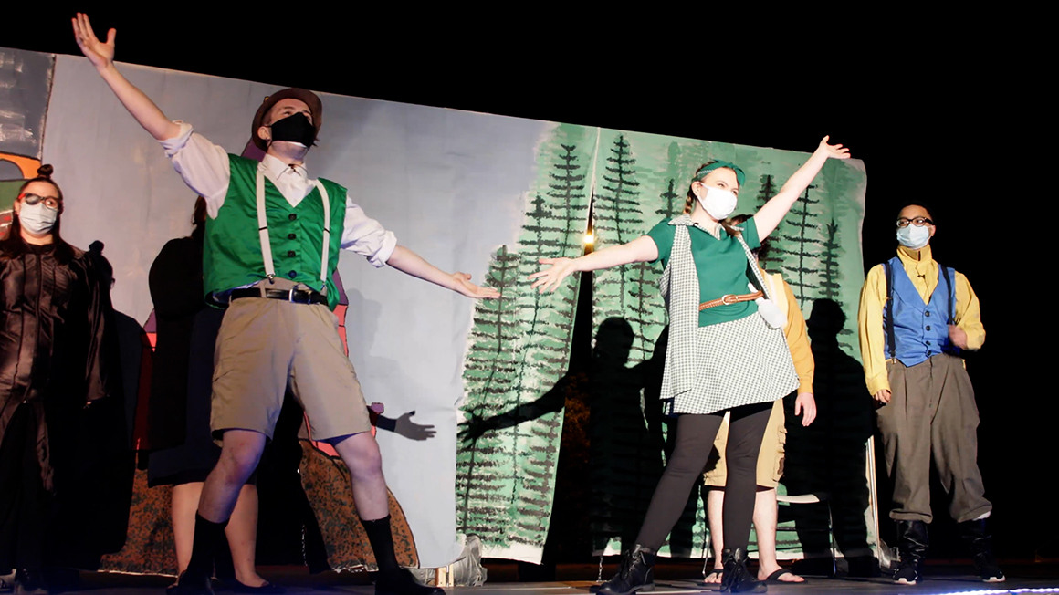The Bryant Players theatre troupe performing their fall production