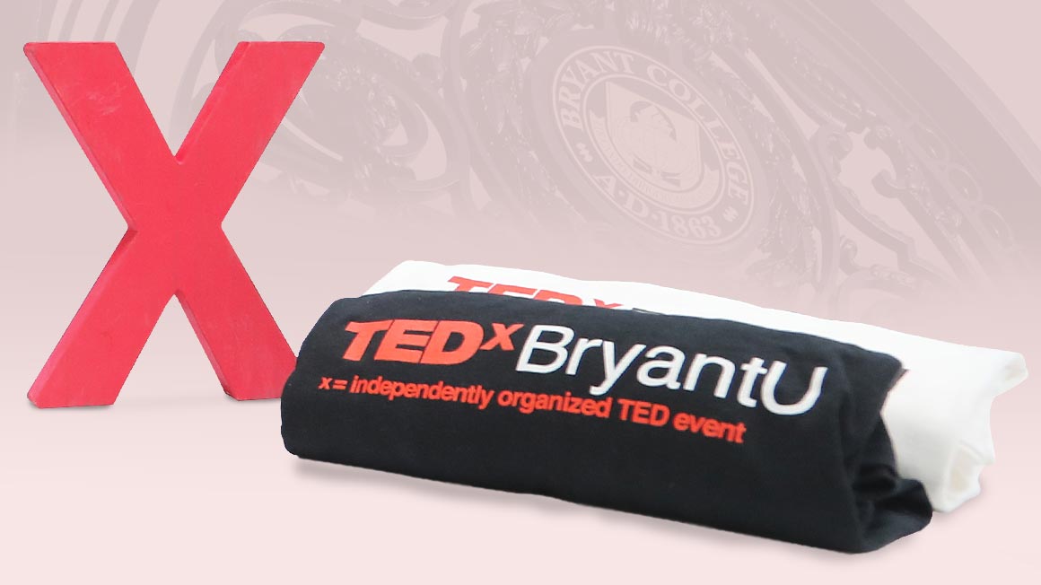 The TEDxBryantU logo