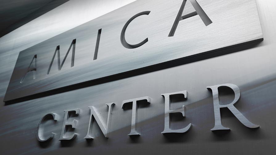 Sign for the Amica Center for Career Education