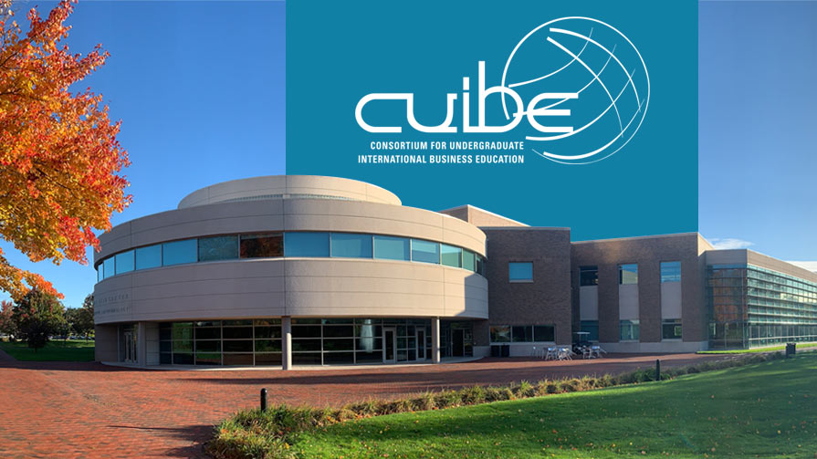 CUIBE logo and a picture of Bryant's AIC