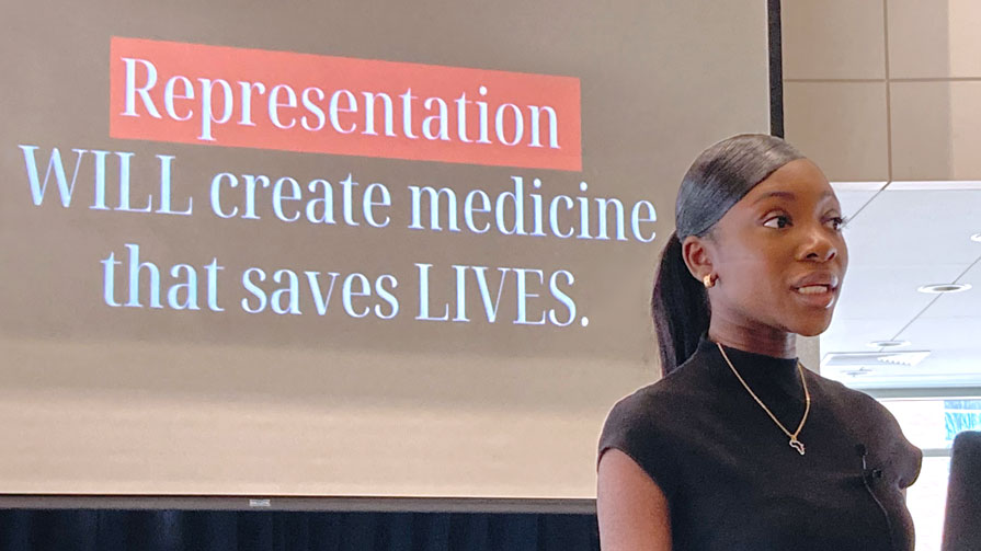 Dr. Owusu discussing representation in medicine will save lives.