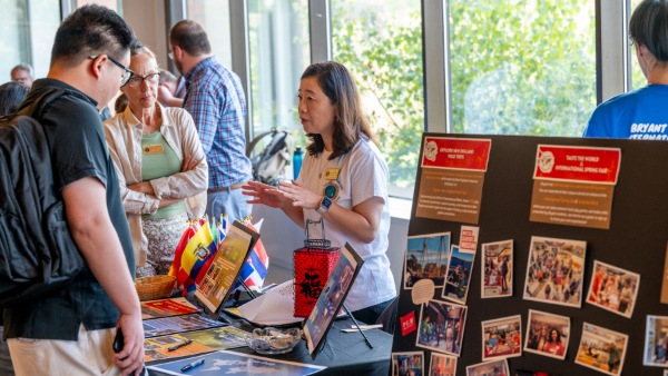 A university resource fair introduced the students to the many campus departments here to assist them.