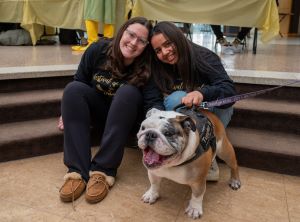 Bryant students with Tupper.