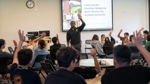 Horton Sears, director of community standards and service, led an interactive workshop on “Embracing Our Identities: Navigating Racial Identity and Building Community."