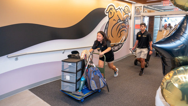 Bulldogs moving in first-year students.