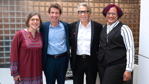 Mayim Bialik and Don Reo with President Gittell and Dean Veronica McComb