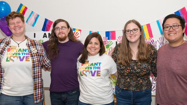 Bryant alumni with Pride Center Staff